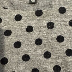 Gray Polka Dot Long Sleeve Shirt